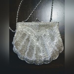 Vtg La Regale Glass Beaded Purse Or Clutch